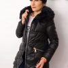 Zimowa Pikowana Kurtka ZIP Czarna