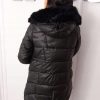 Zimowa Pikowana Kurtka ZIP Czarna - obrazek 2