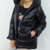 Kurtka Zimowa Pikowana MOON Plus Size Czarna 42-52