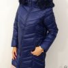 Kurtka Zimowa Pikowana Płaszczyk EVA Plus Size Granat 42-54 - obrazek 4