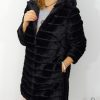 Dwustronna Kurtka Pikowana Futerko MILA2 Plus Size Czarna 42-52 - obrazek 4