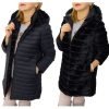 Dwustronna Kurtka Pikowana Futerko MILA2 Plus Size Czarna 42-52