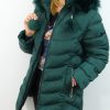 Kurtka Zimowa Pikowana FELICIA Plus Size Zielona 44-52