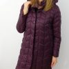 Kurtka Pikowana Płaszczyk NADIA Plus Size Marsala 42-52 - obrazek 4