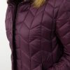 Kurtka Pikowana Płaszczyk NADIA Plus Size Marsala 42-52 - obrazek 2