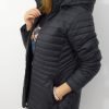 Kurtka Pikowana Przejściowa NELLY Plus Size Czarna 46-54