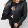 Kurtka Pikowana Wiosenna Groszki POLA Plus Size Czarna 44-52 - obrazek 2