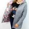 Kurtka Dwustronna Płaszczyk KARLA Plus Size Szara 42-52 - obrazek 2