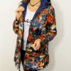 Kurtka Dwustronna Płaszczyk Przejściowy MELANY Plus Size Granat 40-50 - obrazek 2
