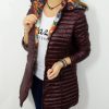 Kurtka Dwustronna Płaszczyk Przejściowy MELANY Plus Size Marsala 40-50 - obrazek 5