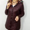 Kurtka Dwustronna Płaszczyk Przejściowy MELANY Plus Size Marsala 40-50 - obrazek 3