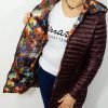 Kurtka Dwustronna Płaszczyk Przejściowy MELANY Plus Size Marsala 40-50