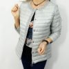 Kurtka Pikowana Przejściowa EMMA Perełki Plus Size szara 42-52