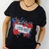 Bawełniany T-shirt LOVE 2XL-4XL czarny