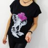 Bawełniany T-shirt SŁOŃ 2XL-4XL czarny - obrazek 3