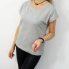 Bawełniany T-shirt GŁADKI 2XL-4XL szary - obrazek 3