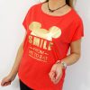 Bawełniany T-shirt MYSZKA 2XL-4XL koralowy - obrazek 3
