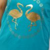 Bawełniany T-shirt FLAMINGI 2XL-4XL turkusowy - obrazek 2