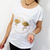 Bawełniany T-shirt FLAMINGI 2XL-4XL biały - obrazek 3