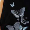 Bawełniany T-shirt MOTYLKI 2XL-4XL czarny - obrazek 2