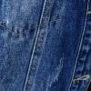 Kurtka Katana Długa Jeans Przetarcia MEGAN 2XL-6XL granatowa - obrazek 5
