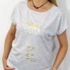 Bawełniany T-shirt KWIATEK 2XL-4XL szary