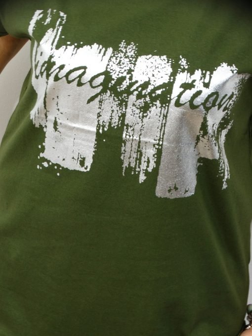 Bawełniany T-shirt IMAGIN 2XL-4XL oliwka