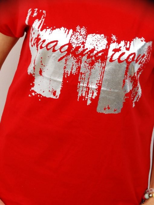 Bawełniany T-shirt IMAGIN 2XL-4XL czerwony