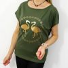 Bawełniany T-shirt FLAMINGI 2XL-4XL oliwkowy - obrazek 3