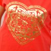 Bawełniany T-shirt KORONKA 2XL-4XL koralowy - obrazek 2
