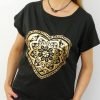 Bawełniany T-shirt KORONKA 2XL-4XL czarny