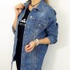 Kurtka Katana Długa Jeans Przetarcia MARI XL-5XL elastyczna - obrazek 5