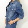 Kurtka Katana Długa Jeans Przetarcia MARI XL-5XL elastyczna - obrazek 4