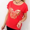 Bawełniany T-shirt MYSZKA2 2XL-4XL koral - obrazek 3