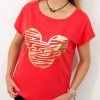 Bawełniany T-shirt MYSZKA2 2XL-4XL koral