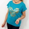 Bawełniany T-shirt MYSZKA2 2XL-4XL turkus - obrazek 3