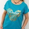 Bawełniany T-shirt MYSZKA2 2XL-4XL turkus