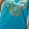 Bawełniany T-shirt MYSZKA2 2XL-4XL turkus - obrazek 2