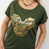 Bawełniany T-shirt MYSZKA2 2XL-4XL khaki