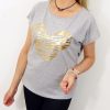 Bawełniany T-shirt MYSZKA2 2XL-4XL szary - obrazek 3
