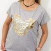 Bawełniany T-shirt MYSZKA2 2XL-4XL szary