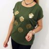 Bawełniany T-shirt ROSES 2XL-4XL khaki - obrazek 3