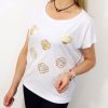 Bawełniany T-shirt ROSES 2XL-4XL biały - obrazek 3