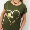 Bawełniany T-shirt APPLE 2XL-4XL khaki