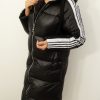 Kurtka Pikowana Zimowa z Lampasem LONG S-XL czarna - obrazek 4