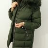 Kurtka Pikowana Zimowa z Odpinanym Kapturem NADIA 44-52 khaki