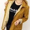 Kurtka Parka Wiatrówka Podwijane Rękawy EMI 40-48 musztardowa - obrazek 2