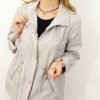 Kurtka Parka Wiatrówka Podwijane Rękawy EMI 38-46 szara - obrazek 3