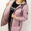 Kurtka Pikowana Przejściowa LEXY2 Plus Size 40-54 pudrowa - obrazek 3