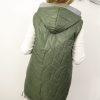 Kamizelka Długa Pikowana z Kapturem POCKET 40-52 khaki - obrazek 3